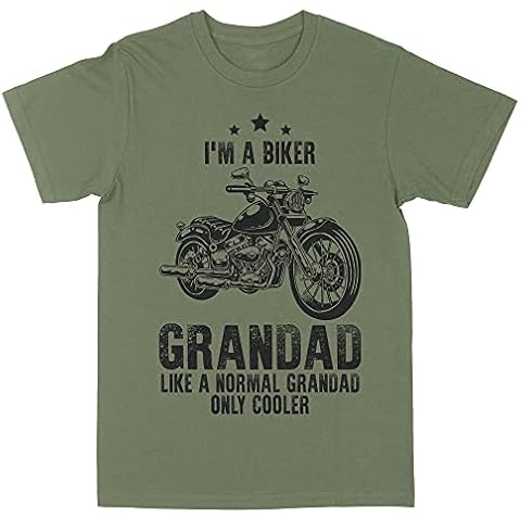 Print Cartel I'm A Biker Grandad T Shirt Cover
