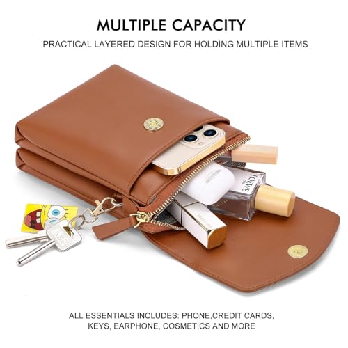 Image of Peacocktion Small Crossbody Bags for Women Travel Cell Phone Purse RFID Wallet Purses with Adjustable Strap Trendy