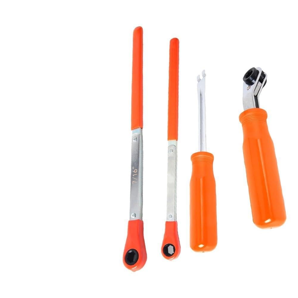 Kit di rilascio automatico del regolatore del gioco 4 pezzi con chiavi da 5/16 7/16 9/16 pollici, strumenti di manutenzione dei freni resistenti per semi camion