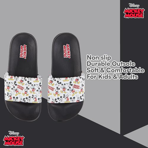 Disney Ladies Minnie and Mickey Slides - Ladies Classic Mickey and Minnie Mouse Slide Sandals Mickey & Minnie Mouse Slip On Slides2
