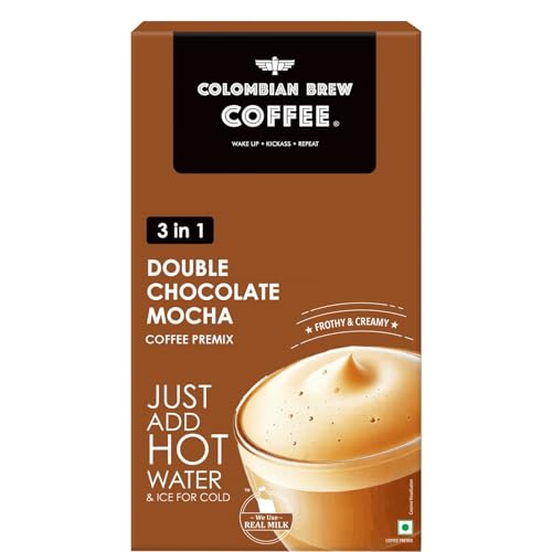 Image of Colombian Brew Double Chocolate Mocha Coffee Premix 5 Sachets | Instant Coffee Mix | Quick & Easy Preparation
