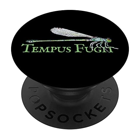 Green Dragonfly - Tempus Fugit (Time Flies) PopSockets Swappable PopGrip Cover