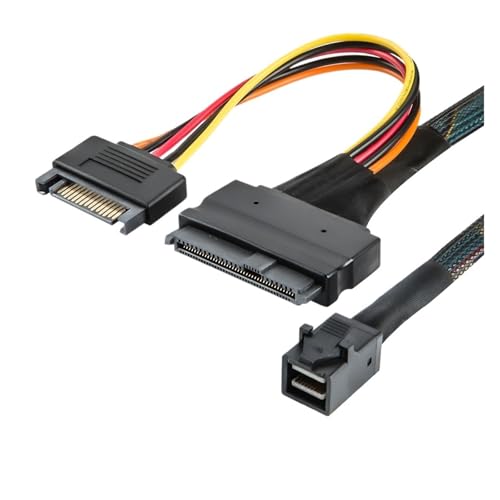 Cable interno SFF-8643 a U.2 SFF-8639 con conector SATA 15 pin 0.5 m