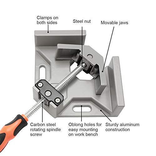 YORKING 90° Angle Clamps Corner Clamp Tools Rotary Tool Kit Foam Gun Pneumatic Tool Hand Rivet Nut Setter Kit-Home Improvement Tools - Thumbnail 6