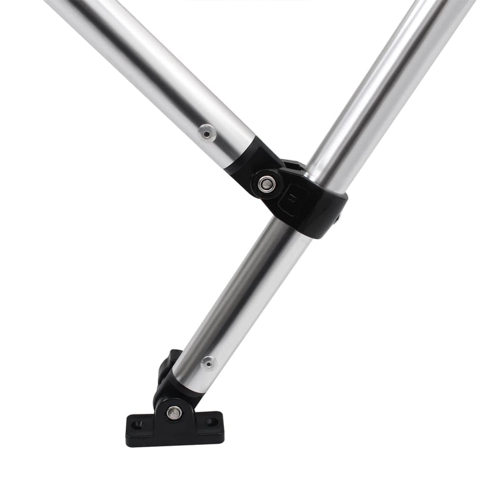 vidaXL Bimini di Prua con Tendalino 4 Archi Nero 243x196x137 cm