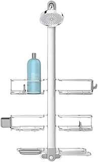 simplehuman Adjustable and Extendable Shower Caddy XL, Stainless Steel a...