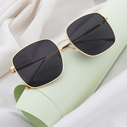 Image of Ted Smith Men's Women's UV Protection Metal Square Sunglasses
