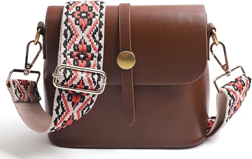 Image of Lyrovo Adjustable Purse Strap Replacement for Women, 1.5 inch Wide Crossbody Shoulder Strap Boho Handbag Strap (Aztec-Red Wine)