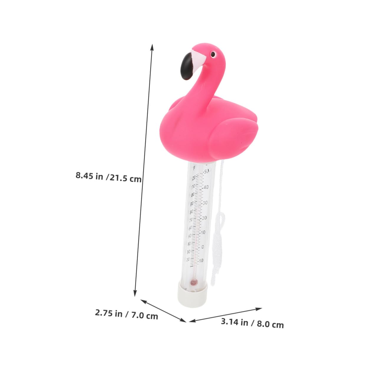 Kichvoe 2 Pezzi Termometro Galleggiante per Piscina a Forma di Fenicottero in Abs, Temperatura in Celsius e Fahrenheit, per Ambienti ed Esterni