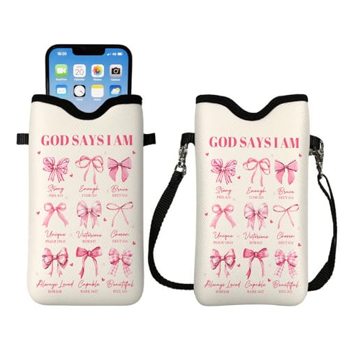 Image of Cell Phone Sleeve Pouch with Adjustable Strap - Christian Gifts