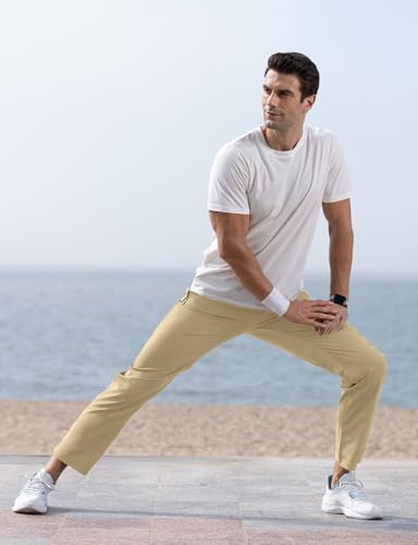Image of TBMPOY Men's Outdoor Lightweight Hiking Mountain Pants Running Active Jogger Pants