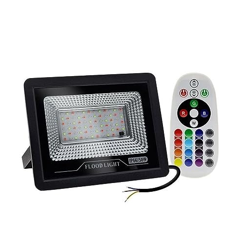 Projecteur LED RGB 50W IP66 étanche avec système de couleur changeante automatique