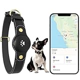 GPS Tracker for Dogs – Smart Dog Collar & Pet Tracker with Real-Time Location, No Monthly Fee, Unlimited Range (iOS Only) – Fits Small to Large Dogs(Locator Included) (Black)