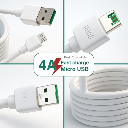Image of 30W Fast Charger Adapter + Micro USB Cable | Compatible with Oppo A37, A71, A83, A3s, A5s, F1s, F3, F5, F7 | VOOC Charging Supported | Adapter + Cable Combo for Oppo Phones