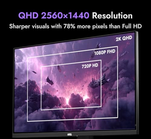 Image of Kreo Obsidian 27I100Q 27″ QHD IPS Monitor | 2560x1440, Factory sRGB Calibrated, 100Hz, Height Tilt, HDMI + DP | Eye Care Productivity Display