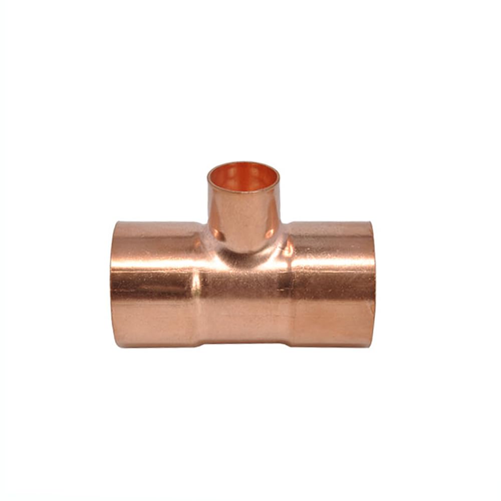 54mm 67mm To 15 16 22 28 42mm ID Reducing tee 3 Ways 99.9% Copper End Feed Solder Plumbing Fitting For Air Condition(67mmx42mmx67mm)