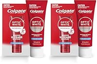 Colgate Optic White Renewal Vibrant Clean Teeth Whitening Toothpaste, 85g, With 3% Hydrogen Peroxide, Enamel Safe (Pack of 2)