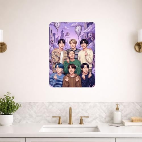 Image of Zesta Bathroom Decor Items Washroom Decor Tin Sign | Aesthetic Posters Wall Poster for Bedroom | Magnetic Cafe Decoration Items /Restaurant Decorations Items | Quirky Home Decor Bar Accent (BTS (3))