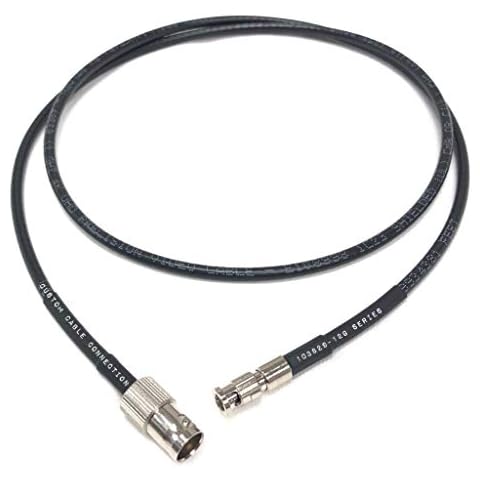 1 Foot Belden 4855R 12G Rated Standard BNC Female to High Density Micro BNC Male 3G/6G/12G HD-SDI Mini RG59 Video Adapter Cable by Custom Cable Connection Cover