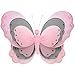 Hanging Butterfly 7" Small Pink Gray Grey Triple Layered Mesh Nylon Butterflies Decorations Decorate Baby Nursery Bedroom Girls Room Ceiling Wall Decor Wedding Birthday Party Baby Shower Child 3D Art