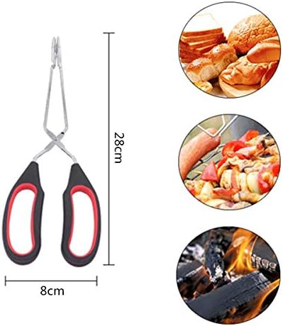 Scissor Tongs 12-Inch Stainless Steel Kitchen Tong Extra Long Scissor Wire Tong for Cooking, Serving, Barbecue, Buffet, Salad, Ice