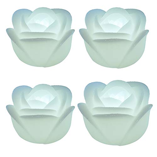 KITOSUN Floating Candles Waterproof LED Floating Candles Flicker Wax Rose Flameless Tea Lights