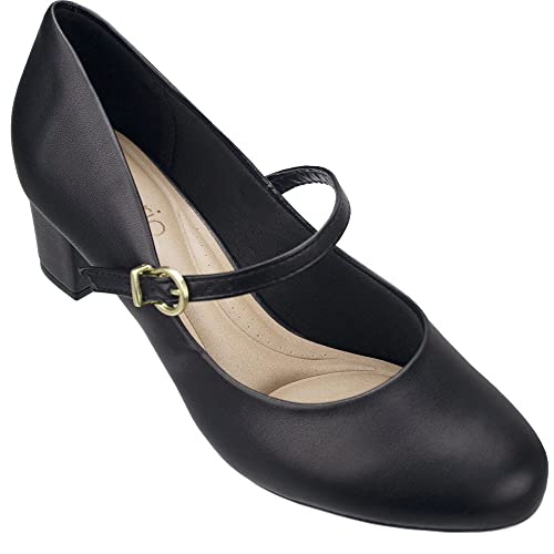 Sapato Beira Rio Boneca Salto Alto Feminino Bico Redondo Conforto Cor:Preto;Tamanho:38;Gênero:Femini