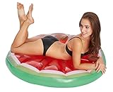 Luftmatratze Melone rund Ø 118 cm Schwimminsel Wassermatte Badeinsel für Pool