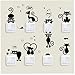 AYRSJCL 1 Scheda del Fumetto Gatto Light Switch Adesivi Telefono a Parete per Bambini in Camera dei Bambini DIY Si Dirige la Decorazione Animali Parete del PVC delle Decalcomanie murale Art