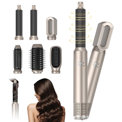 Hair Stylers For Women 6 In 1,Hot Air Styler,Hair Styler With 1000W Hot Air Brush For Volumizing And Styling,Detachable Heads Comb For Curly,Straight,
