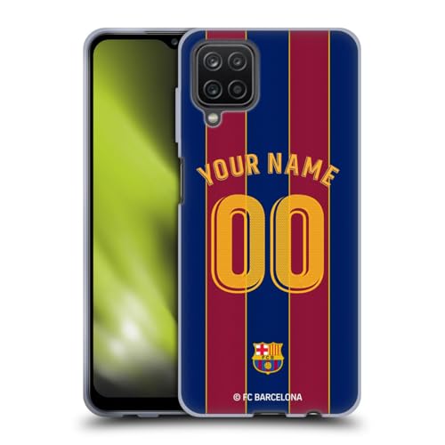 Coque FC Barcelona Samsung A12 personnalisée avec votre nom en gel doux officiel