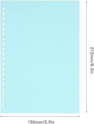 Miniatura 5 de 20PCS 20 Ring Binder,Loose Leaf Colorful Translucent Frosted Detachable PP A5 Binder Covers for Notebook,Book Cover Binding Covers(Soft Green)