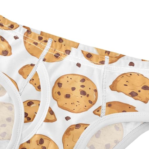 Wusikd Broken Chocolate Boys' Underwear Cotton Chip Cookies Boys Briefs Soft Toddler Underwear 2T4
