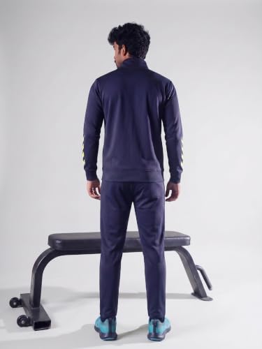 Image of hummel Promo Men's All weather Regular Fit Track Suit with Zipper and Pockets Comfortable Breathable Stretchable Soft Fabric For Everyday Use Ideal for Gym Training or Running Loungwear