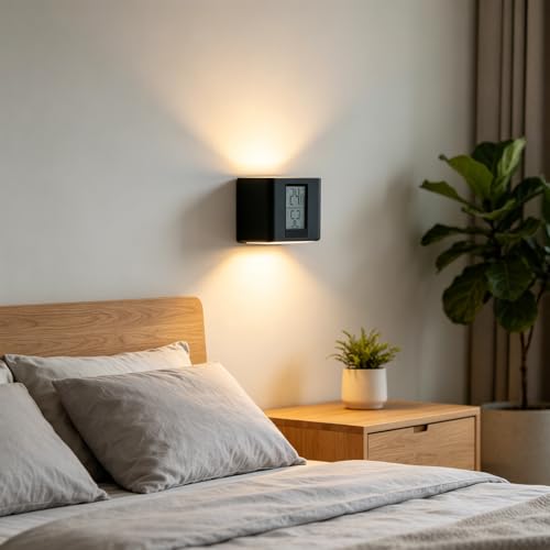 Luz de Pared USB Recargable Magnética con Sensor de Movimiento 120 Grados Negro 2Pcs 7