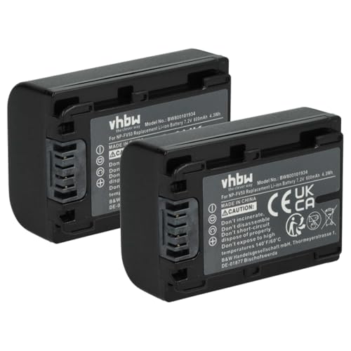 2x Batteria ricaricabile per videocamera | Ogni cella della batteria è testata