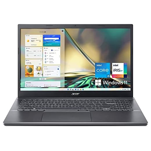 acer 2025 Laptop | Aspire 5 | 15.6" 1920 x 1080 IPS | Intel-12 Core i5-1240P | NVIDIA GeForce RTX 2050 | 16GB DDR4 | 512GB SSD | Windows 11 Home | Wi-Fi 6 - BT 5.1 - Backlit KB - 720p Camera - Gray