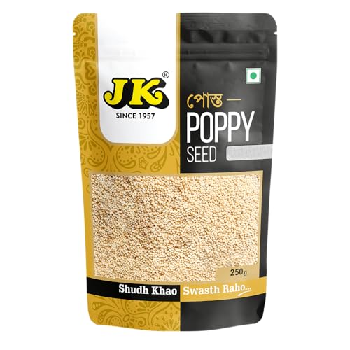 Image of JK Poppy Seeds, 250g | Indian Posto Dana | Khus Khus Posto | Whole Khus Khus | Posto Dana | Khas Khas | 100% Pure (Pack of 1)