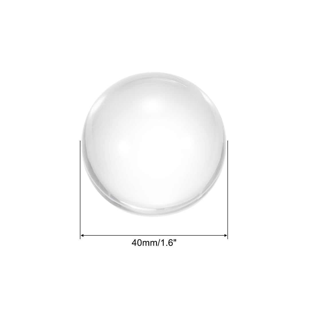 sourcing map Lot de 5 boules de jonglage en acrylique transparent 40 mm