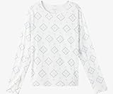 HANG TEN Women's Long Sleeve Shirt - Lightweight Quick Dry Rash Guard - Sun Protection Shirt - Beach - Hiking - Outdoor (White, S)