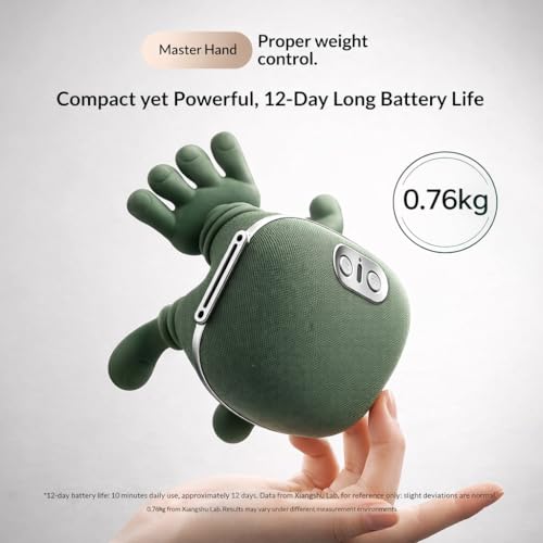 Image of Bionic Heated Massager | Wireless Portable Shiatsu Neck, Back, Arms & Legs Massager | 4D Deep Tissue Kneading | Simulated Human Hand Design for Pain Relief & Muscle Relaxation