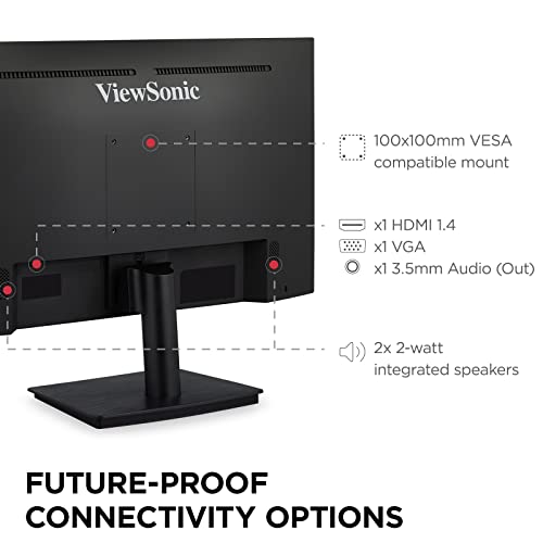 Viewsonic Va2409M 24 Inch Monitor 1080P Ips Panel With Adaptive Sync, Thin Bezels, Hdmi, Vga, And Eye Care, Black #TOP16