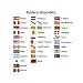 Haberdashery Online Kit 9 Adhesivos con Bandera, Texto y Color Personalizables, para...
