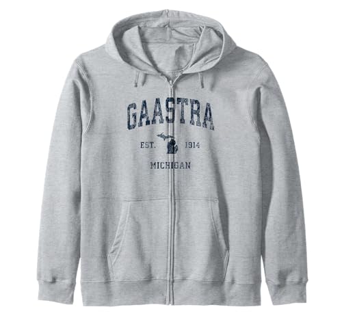 Modèle sportif Gaastra Michigan MI Vintage Athletic Navy Sweat à Capuche
