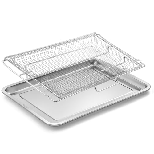 AFT27FRIG Air Fryer Tray Replacement Parts for Frigidaire Ready Cook 27" Air Fry Tray Air Fryer Basket FCWS2727AS Air Fryer Rack 304 Stainless Steel Electric Stove Range Wall Oven Shelf Rack 1 Pack