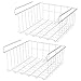m zimoon Hängekorb Regal, 2 Stück Hängekorb Metall Regaleinhängekorb Unter Schrank Hängekorb Abnehmbarer Metall Korb-Organizer für Küchenbüro Pantry Badezimmerschrank (32.5cm X 29.5cm X 16.5cm)