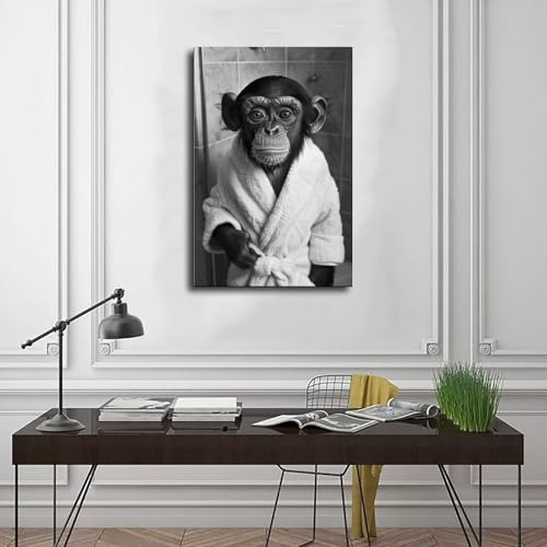 Toile singe en peignoir impression haute definition 40 x 60 cm - 3