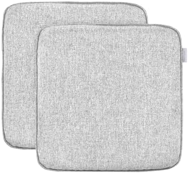 RACE LEAF 2er Set 40,5x40,5 cm Memory Foam Slow Rebound Sitzkissen Indoor Household Sitzkissen Wasserfeste Oberfläche und rutschfeste Unterseite Schwarz (Blassgrau)