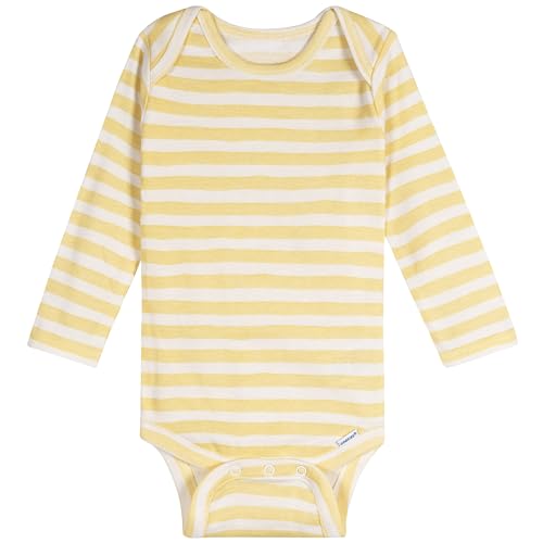 Image of Onesies Brand Unisex Baby 6-Pack Long Sleeve Bodysuits - Breathable Cotton One-Piece Outfits for Newborns & Infants