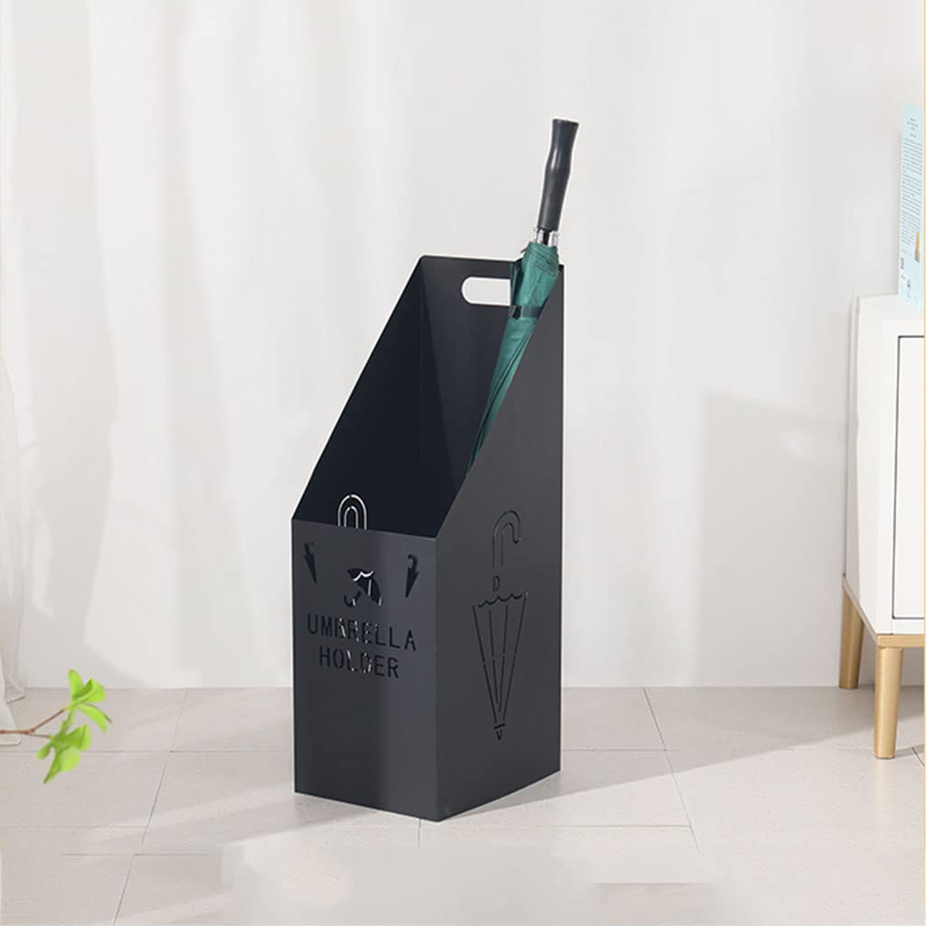 Support de parapluie intérieur porte-canne décoratif avec bac récupérateur d'eau pour sol sec